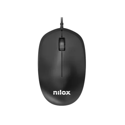 Ratón Nilox MOUSB1012 Con cable Negro
