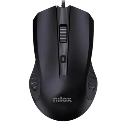 Ratón Nilox MOUSB1013 Con cable Negro