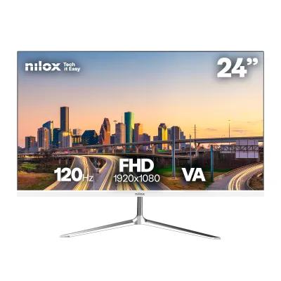 Monitor NILOX NXM24FHD1201W 23.8" Full HD 120Hz VA HDMI VGA Blanco