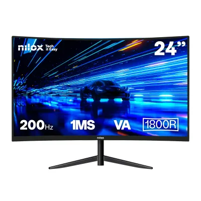 Monitor Nilox NXM24CRV2001 23.8" Full HD VA 200Hz Curvo Negro