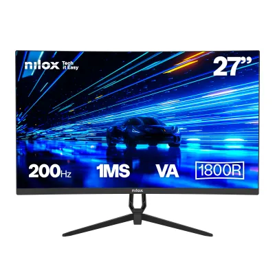 Monitor NILOX NXM27CRV2001 27" Full HD VA 200Hz Curvo HDMI DisplayPort Negro