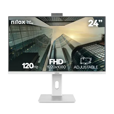 Monitor Nilox NXM24RWEB02W 23.8" Full HD IPS 120Hz Pivotante Regulable Webcam