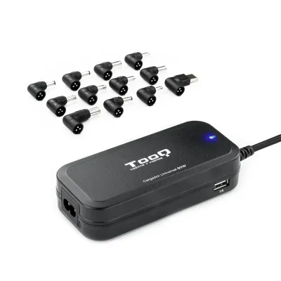 Cargador para portátil Tooq TQLC-90BS02AT USB-A Clavija de portátil Negro 90W