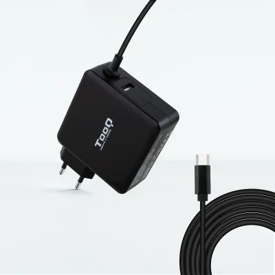 Cargador para portátil Tooq TQLC-USBC65PD USB-C Negro 65W