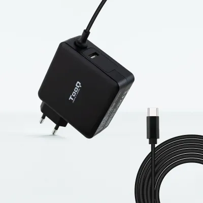 Cargador para portátil Tooq TQLC-USBC90PD USB-C Negro 90W