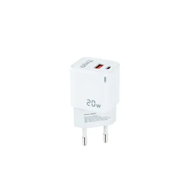 Cargador de pared Tooq TQWC-QCPD20WT USB-C USB-A Blanco