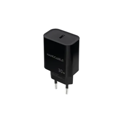 Nanocable Cargador pared USB-C PD 30W Negro
