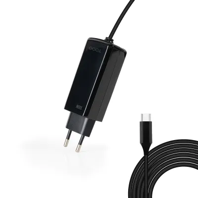 Cargador para portátil Tooq Cargador de portátil GAN USB-C PD 100W USB-C Negro