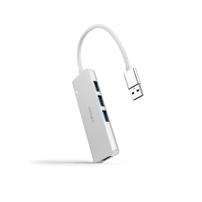 Hub USB Nanocable 4 puertos USB 3.0 Plata