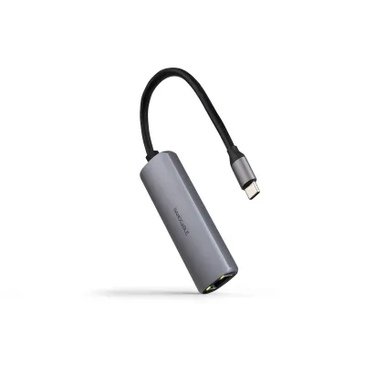 Hub USB Nanocable USB-C 3.1 a RJ45 100W PD Gris