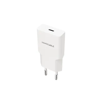 Cargador de pared Nanocable 10.10.2027 USB-C Blanco
