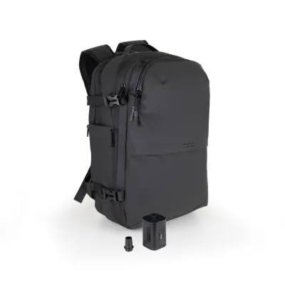 Mochila Tooq Mochila de viaje con sistema de compresión al vacío 17" Negro