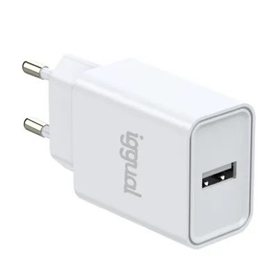 Cargador de pared iggual IGG318188 USB-A Blanco