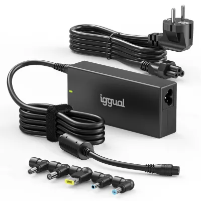 Cargador para portátil iggual CUA-5T-120W Clavija de portátil Negro