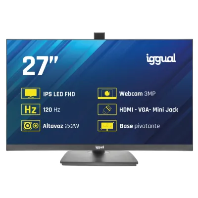 Monitor iggual 27" 1920x1080 120Hz 1ms IPS Webcam