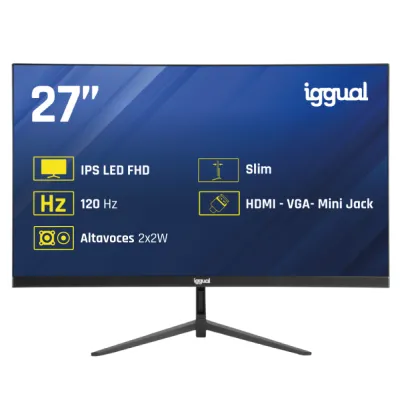 Monitor iggual ML27SMM 27" IPS 1920x1080 120Hz 1ms VGA HDMI