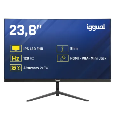 Monitor iggual ML24SMM 23.8" IPS FHD 1920x1080 120Hz 1ms VGA HDMI Negro
