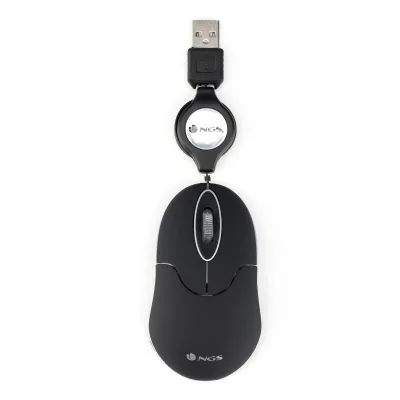 Ratón NGS SIN Black Con cable Negro