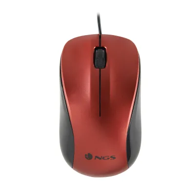 Ratón NGS Óptico RED Con cable Rojo