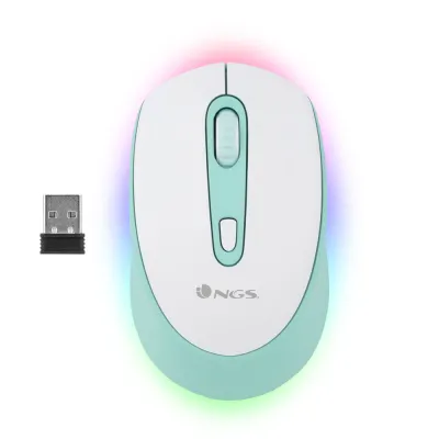 Ratón NGS SMOG MINT-RB Inalámbrico Bluetooth Blanco