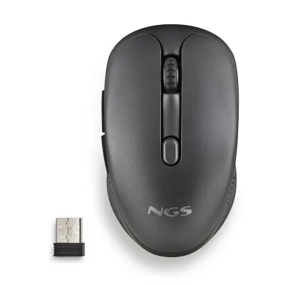 Ratón NGS EVO RUST Inalámbrico Negro