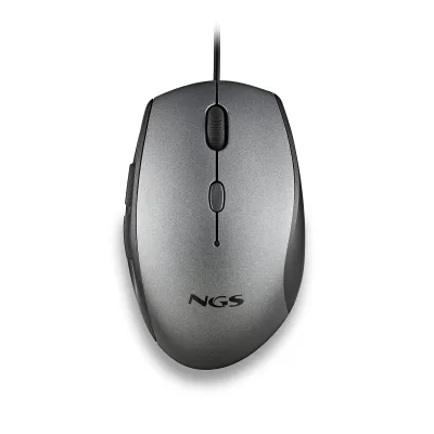 Ratón NGS Ergo Silent Con cable Gris