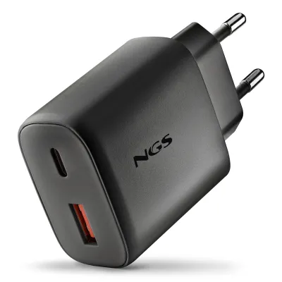 Cargador de pared NGS ERA 45W USB-C USB-A Negro