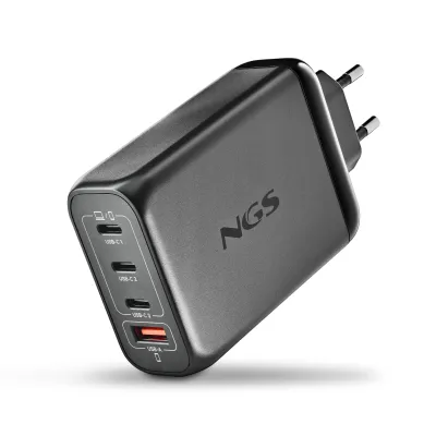 Cargador de pared NGS BUD 140W USB-C USB-A Negro