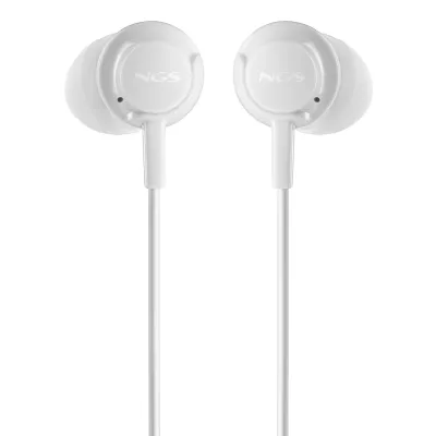 Auriculares NGS Cross Drift Intraurales con cable Jack 3,5 mm Blanco