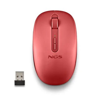 Ratón NGS FOG DUAL Inalámbrico Bluetooth Rojo