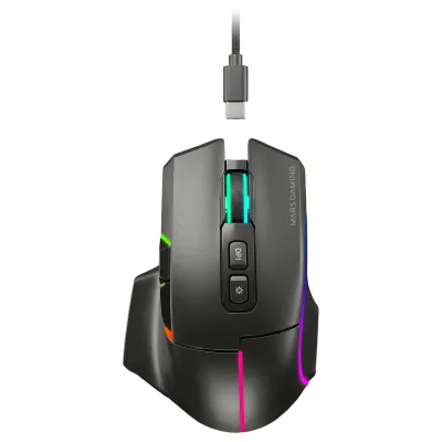 Ratón Mars gaming MMW-Vector Con cable Inalámbrico Bluetooth Negro
