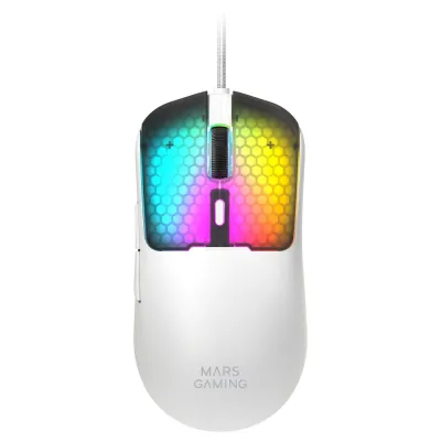 Ratón Mars gaming MM-VIPER RGB Con cable Blanco