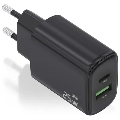 Cargador de pared Aisens A110-0912 USB-C USB-A Blanco 25W