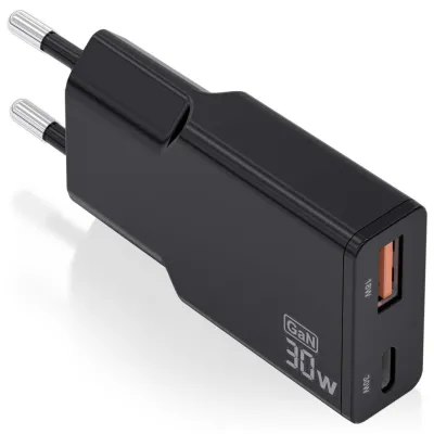Cargador de pared Aisens ASCH-30W2P047-BK USB-C USB-A Negro