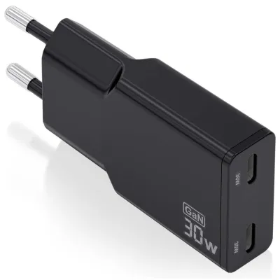 Cargador de pared Aisens ASCH-30W2P049-BK USB-C Negro