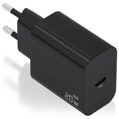 Cargador de pared Aisens A110-0939 USB-C Negro 20W