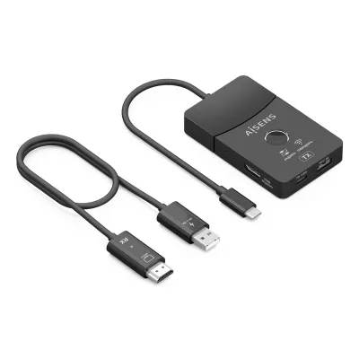 Hub AISENS USB-C HDMI 4K 1 puerto USB-A 3 puertos USB-C Power Delivery 100W Negro
