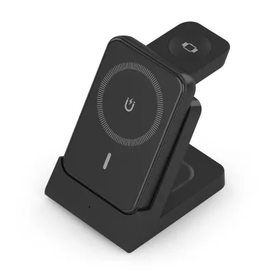 Estación de carga Aisens ASCH-15W4WC064-BK USB-C Inalámbrico Negro