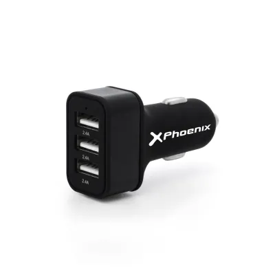 Cargador de coche Phoenix technologies PHCARCHARGER3USB USB-A Negro