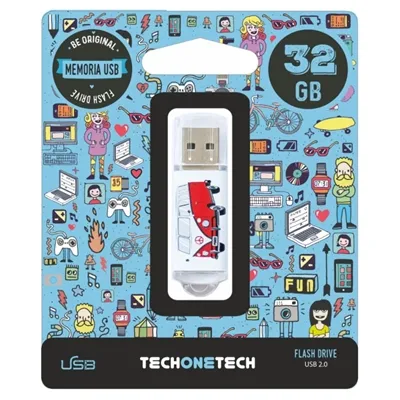 Memoria USB Tech One Tech Camper Van-Van 32GB USB-A