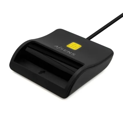 Lector de tarjeta inteligente AISENS DNIe USB-C Negro