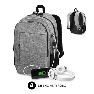 Mochila Subblim Urban Lock Backpack 15.6" Gris