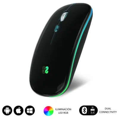 Ratón Subblim Submo - LDFLAT1 Inalámbrico Bluetooth Negro