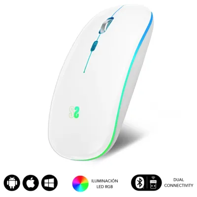 Ratón Subblim SUBMO-LDFLAT2 Inalámbrico Bluetooth Blanco