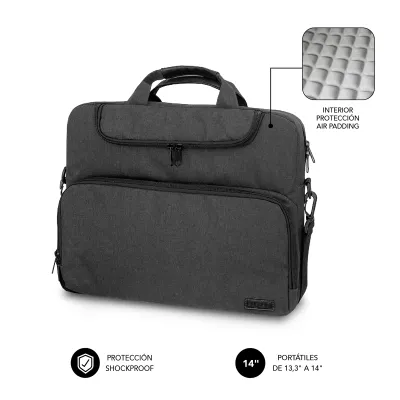 Maletín Subblim Air Padding 14" Gris