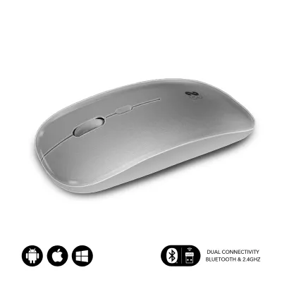 Ratón Subblim Dual Flat Inalámbrico Bluetooth Plata