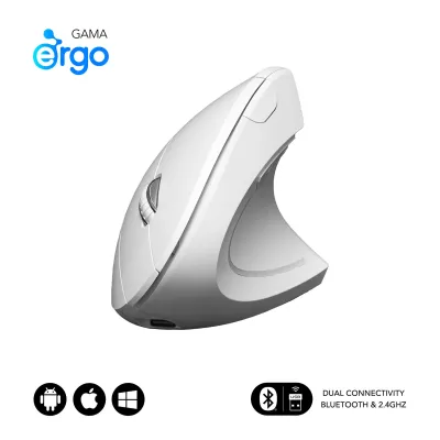 Ratón Subblim Glide Vertical Ergo Dual Inalámbrico Bluetooth Blanco