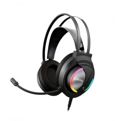 Auriculares Krom Kappa Diadema USB-A Negro
