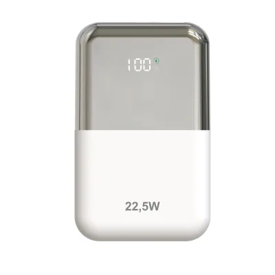 Batería externa Leotec Power Bank 10000mAh 22.5W USB-C USB-A Inalámbrico Blanco 20W