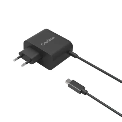 Adaptador cargador portatil coolbox gan usb - c
